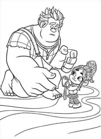 Wreck It Ralph Giant Guy Coloring Page Coloringplus 278597 Giant 