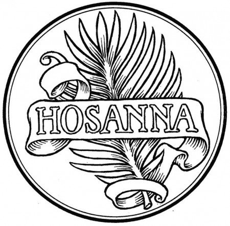 Palm Sunday coloring page - Hosanna | Catholic coloring sheets | Pint…