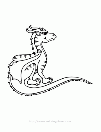 cartoon dragon printable coloring in pages for kids - number 1899 