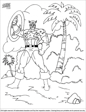 captain captain america Colouring Pages