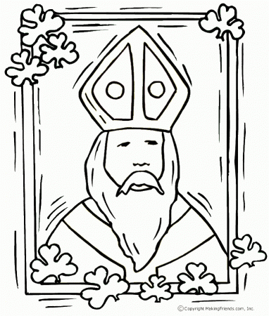 st patrick coloring page