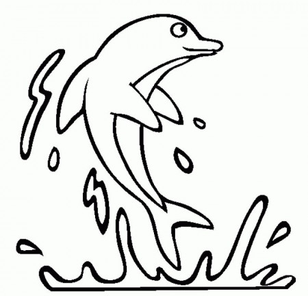 Picture Of A Dolphin To Color - HD Printable Coloring Pages