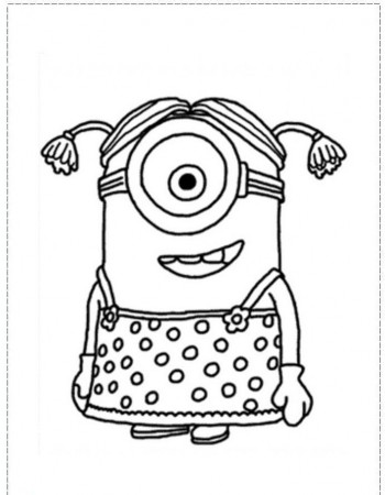 Girl Character Despicable Coloring Pages - Despicable Me Coloring 