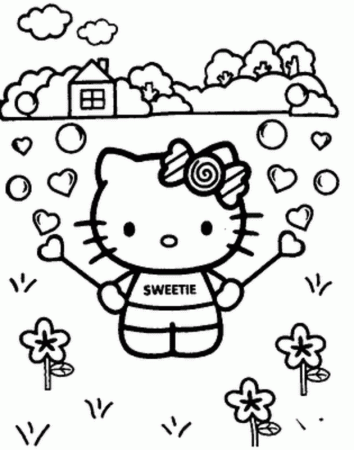 Hello Kitty Sweetie Coloring Pages | Coloring