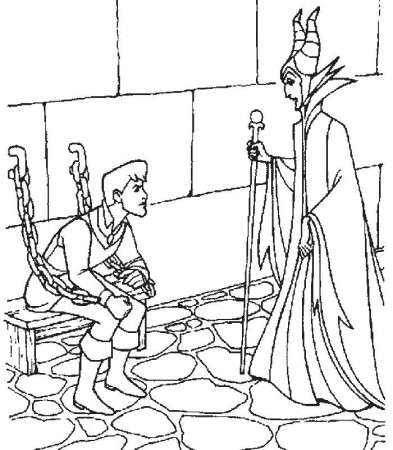 Coloring pages the sleeping beauty - picture 1