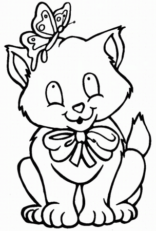 Cat coloring page - Animals Town - animals color sheet - Cat 