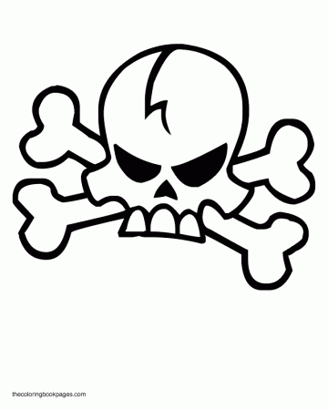 Skull and Crossbones 2 - Skull Coloring Pages