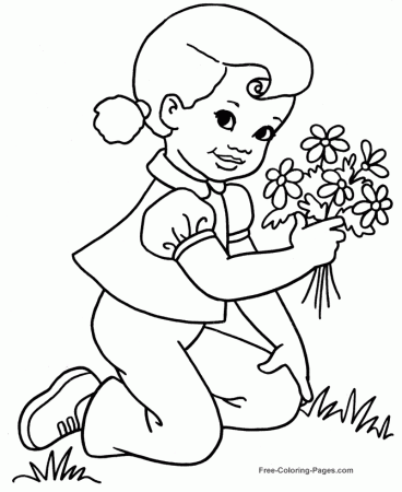 Flower Coloring Book Pages 03