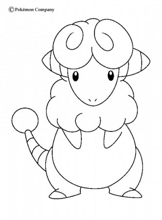 ELECTRIC POKEMON coloring pages - Flaaffy