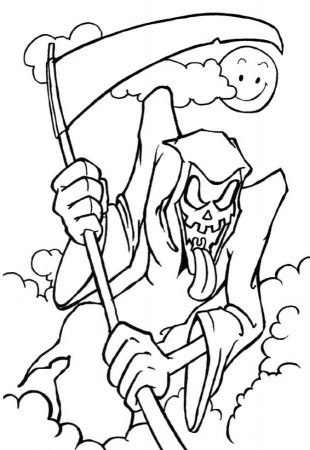 Related Pictures Halloween Coloring Pages To Print Scary Lowrider 