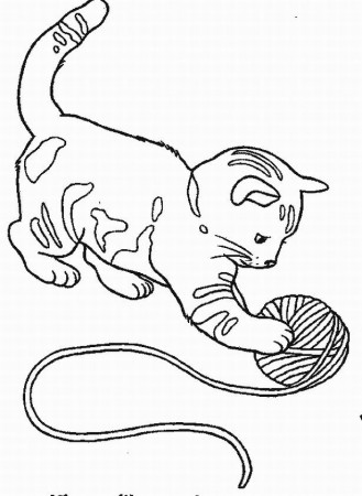 Kitten Coloring Page | Coloring Pages