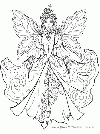 Water Fairy Coloring Pages 324 | Free Printable Coloring Pages