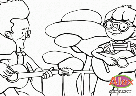 Download coloring pages of alex educational cartoons for kids 