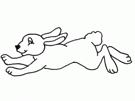 jumping Printable Rabbit Coloring pages for kids | Great Coloring 