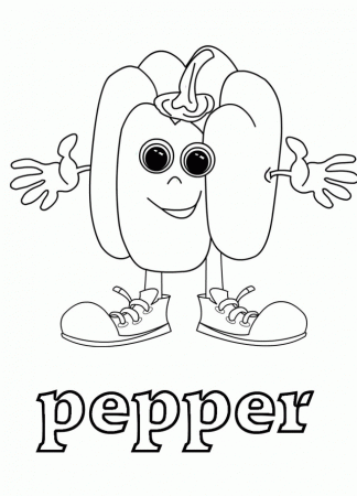 Pepper Vegetable Coloring Pages Vegetable Coloring Pages 254000 