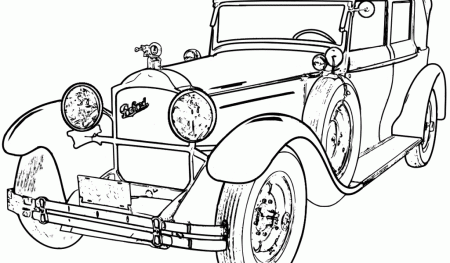 classic car coloring pages printable | Vehicle Pictures