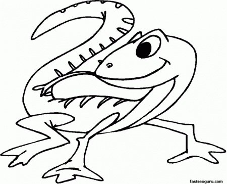 Large Lizard Coloring Page Printable Coloring Sheet 99Coloring Com 