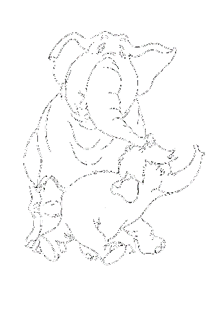 Free games for kids » Animals coloring pages for babies 71