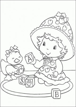 Free Printable Strawberry Shortcake Coloring Pages For Kids