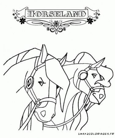 coloriages de la serie horseland,Calypso et Chili a imprimer