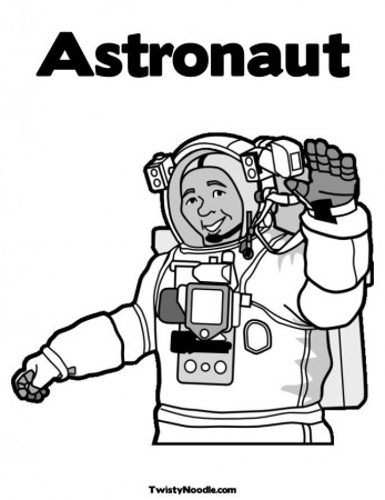 astronaut Colouring Pages (page 3)