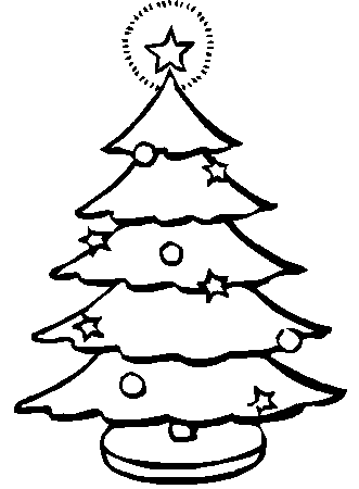 Christmas Tree Pictures To Color
