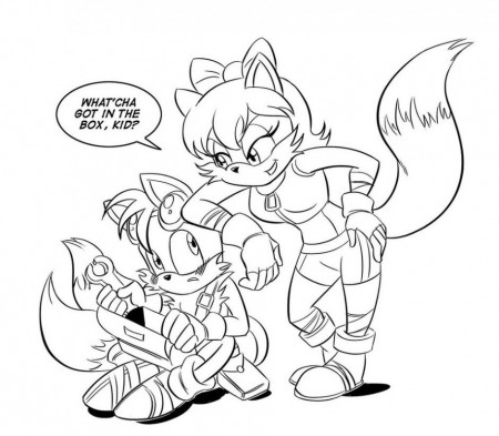Tails The Fox Coloring Pages Cosmo Sonic News Network The Sonic 