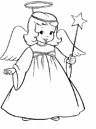 Printable Christmas Angels Coloring Pages - Christmas Coloring 