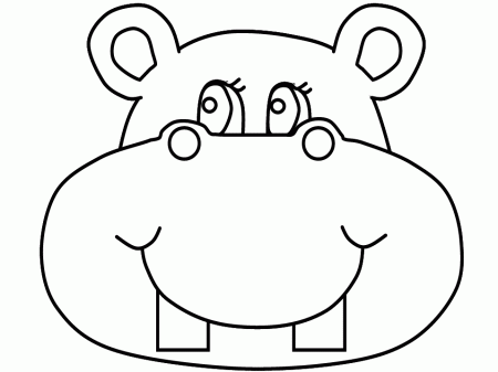 hippo animals coloring pages book