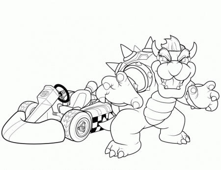 Mickey Mouse Coloring Pages Mario Kart Wii Coloring Pages Kids 