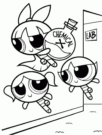 powerpuff girls coloring page for kids | coloring pages
