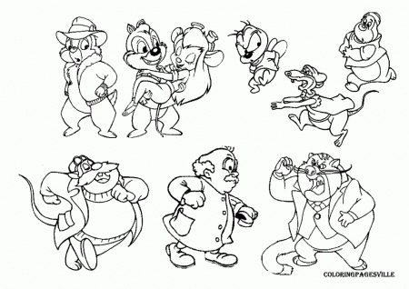 Chip And Dale Coloring Pages | Coloring Pages - Coloring Pages
