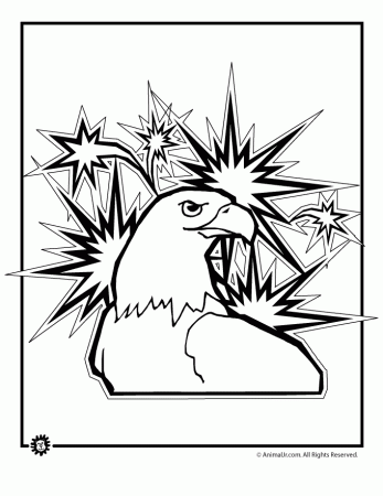 th of july coloring pages summer printables eagle and fireworks 