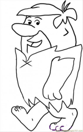 Coloring Pages Draw Barney Rubble Step 4 (Cartoons > Flintstones 