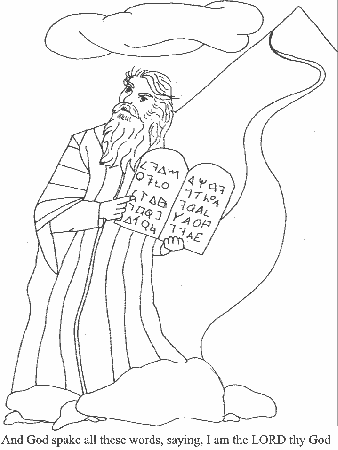Printable Moses W Bible Coloring Pages - Coloringpagebook.com