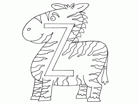 letter Z Zebra coloring pages | Coloring Pages