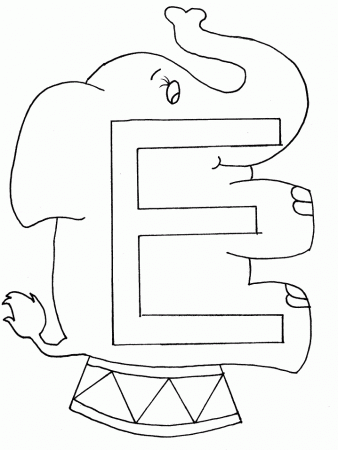 starting with e Colouring Pages