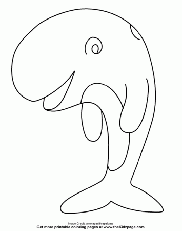 Cartoon Whale - Free Coloring Pages for Kids - Printable Colouring 