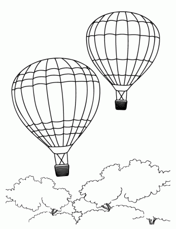 Free Printable Hot Air Balloon Coloring Pages For Kids