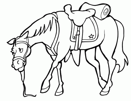 Horse Coloring Page | Soldier's Horse
