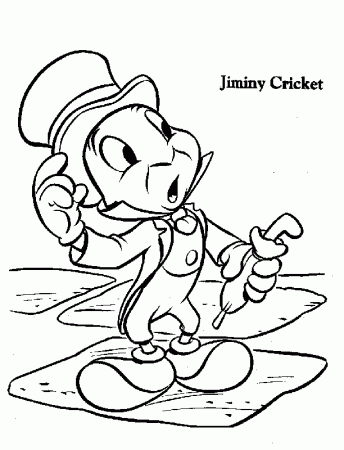 Jiminy Cricket Coloring Pages - Free Printable Coloring Pages 