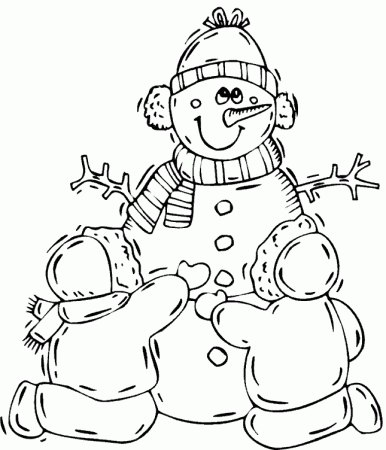 Coloring Page - Christmas snowman coloring pages 15