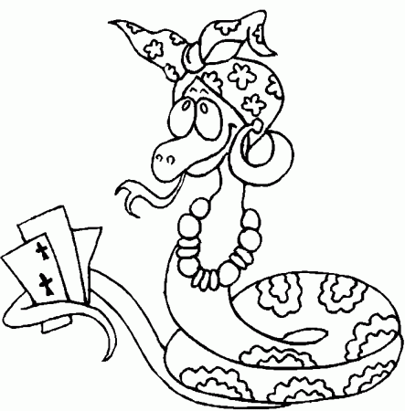Cobra Snake Colouring Pages Tattoo
