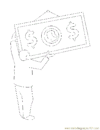 Dollar Coloring Page