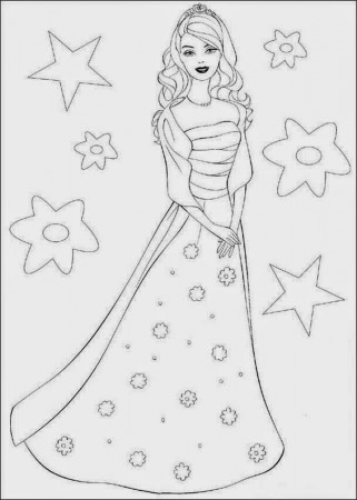 12 Barbie Dancing Coloring Pictures