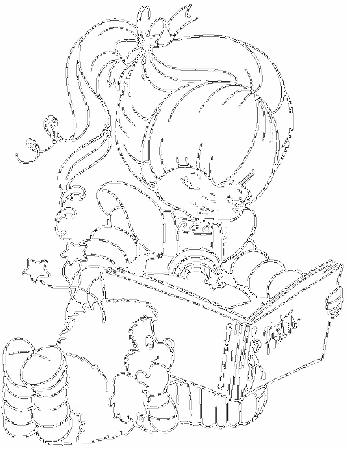 pages little girl coloring page site
