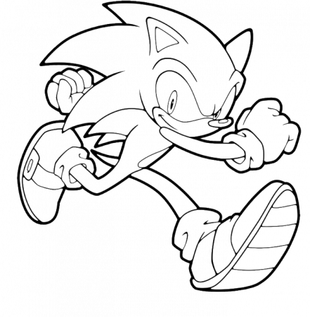 Sonic Is Running Fast And Fabulous Coloring Page - Sonic Coloring 
