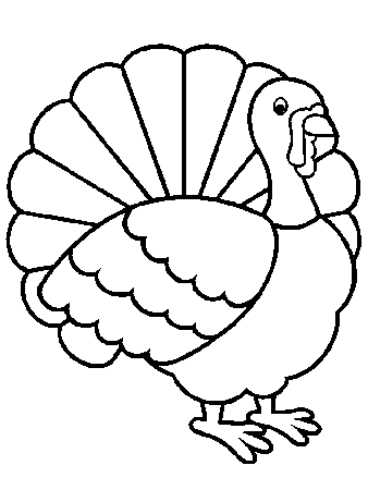Turkey Coloring Pages - Coloringpages1001.
