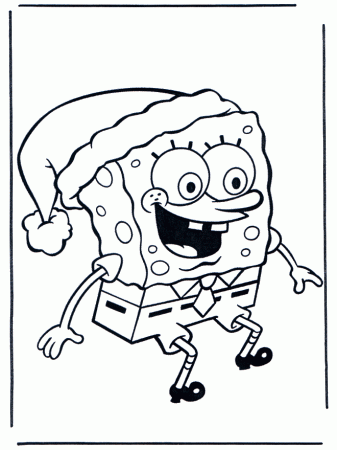 Spongebob Squarepants Christmas Coloring Pages 154 | Free 