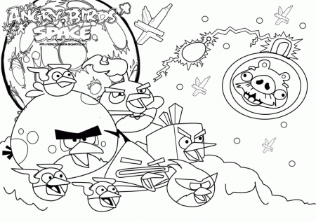 Angry Bird Space Coloring Pages - Free Coloring Pages For KidsFree 